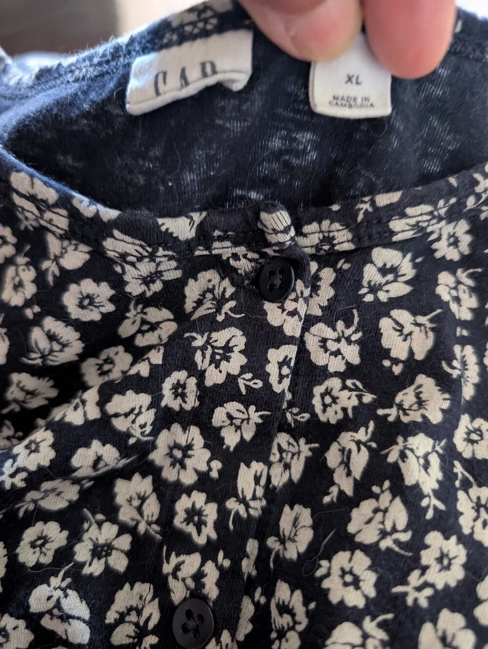 GAP Navy and White Floral Girls Romper